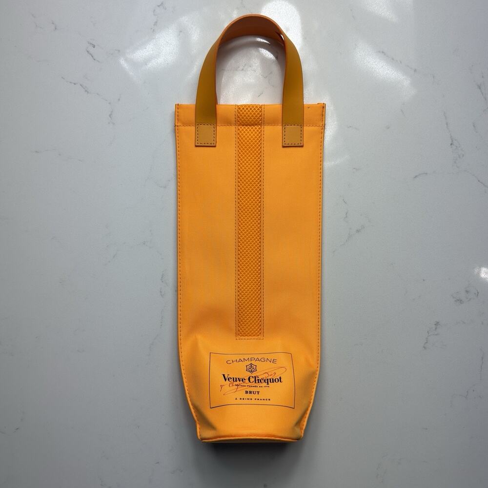 Veuve Clicquot Champagne Bottle Tote Insulated Wine Carrier Bag Orange 750ml